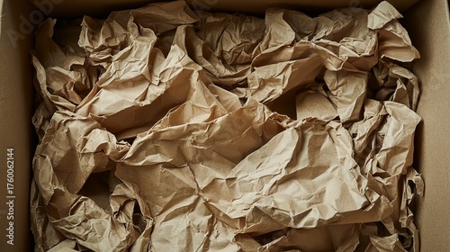 Wallpaper Mural Box filled with crumpled kraft paper providing cushioning for shipping and storage Torontodigital.ca
