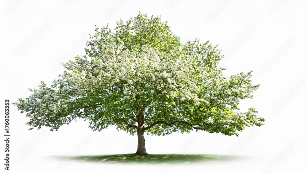 Obraz premium White Ash Tree Isolated On White Background