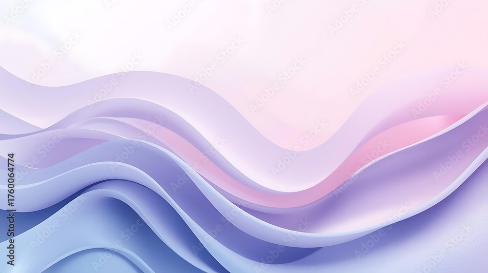 Fototapeta premium Soft Pastel Ribbon Flow Abstract Background