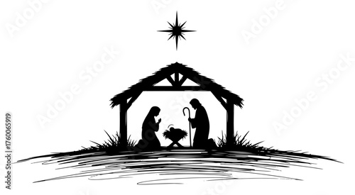 Nativity Scene Under the Star