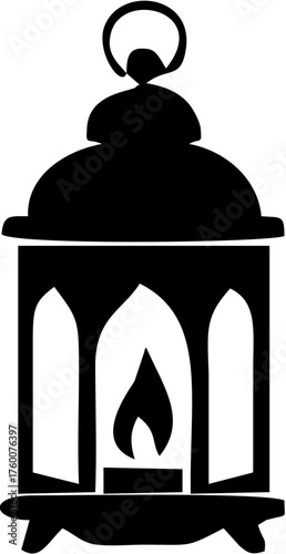 Beautiful Ramadan Light Candle Decoration with Glowing Lantern Ambience