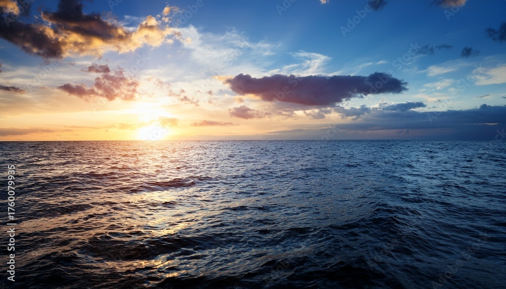 Obraz premium Sea Sunset Sky And Water
