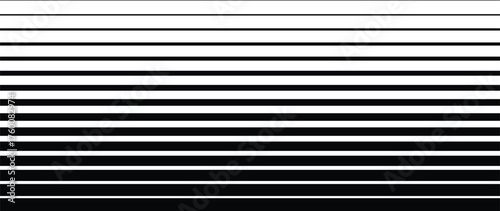 Half tone line pattern. Faded halftone black lines. Fading gradient background. Horizontal abstract geometric texture with parallel stripes. Gradient pattern. Vector illustration on white background