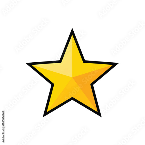 Illustration of a shiny yellow star representing success and achievement