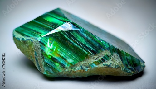 Wallpaper Mural Naturally Extracted Authentic Green Hued Mineral Specimen From Colombia Prepared Multiple Flat Surfaces Held Tool Setting Adornments Highly Prized Precious Stone Example Is Relevant To Study Gems Torontodigital.ca