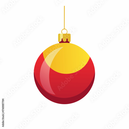 Boule de Noël brillante en style minimaliste
