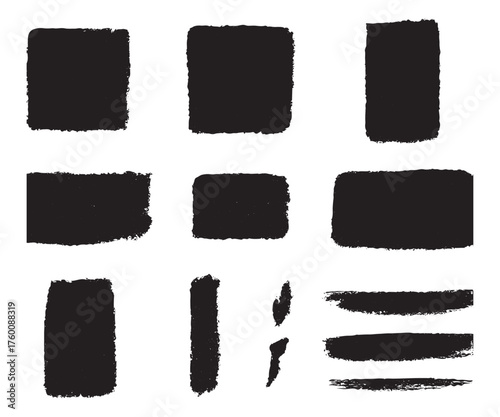 Rough Dry Brush Stamp Pack — 12 Grunge Paint & Edge Stamp Brushes for Photoshop & Procreate
