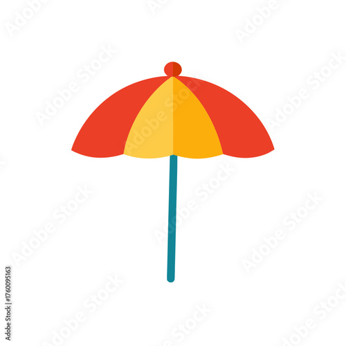 beach umbrella icon clipart vector on transparent background