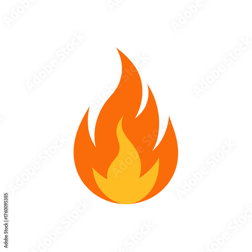 fire flame icon clipart vector on transparent background