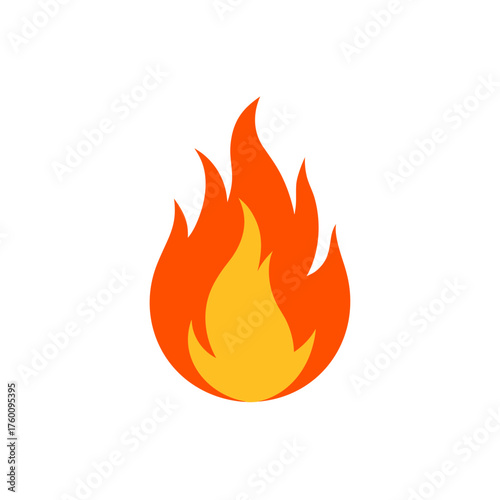 fire flame icon clipart vector on transparent background