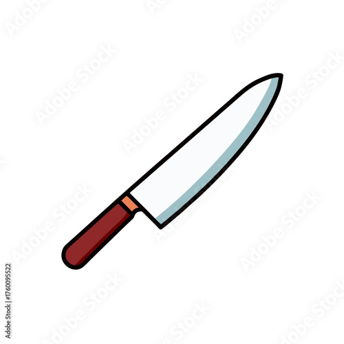 kitchen knife icon clipart vector on transparent background