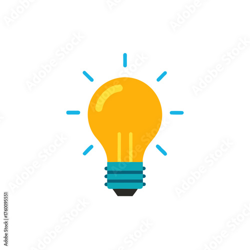 light bulb idea icon clipart vector on transparent background