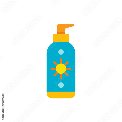 sunscreen bottle icon clipart vector on transparent background