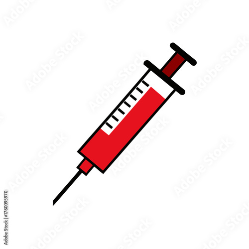 syringe icon clipart vector on transparent background
