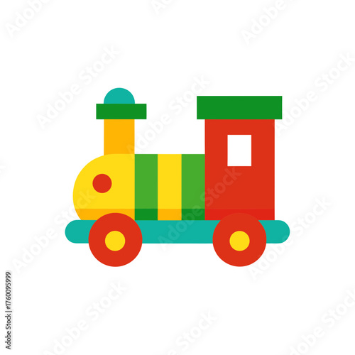 toy train icon clipart vector on transparent background