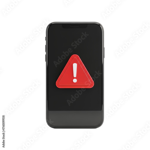 Free Download Smartphone Red Error Symbol Alert Isolated On Transparent Background - GFXLoad