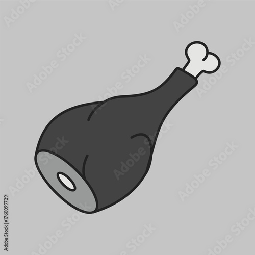 Leg of Lamb Meat Cut Flat Icon