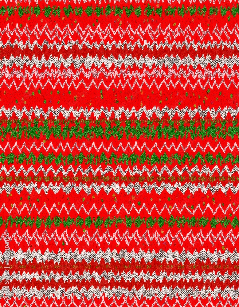 A seamless pattern of christmas sweater design with red green and white colors a knitted texture Ugly Christmas Sweater winter design sweater fashion jumper