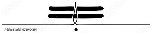 Tripundra Hindu Symbol. Vector icon of Lord Shiva's holy mark (Tilak).
