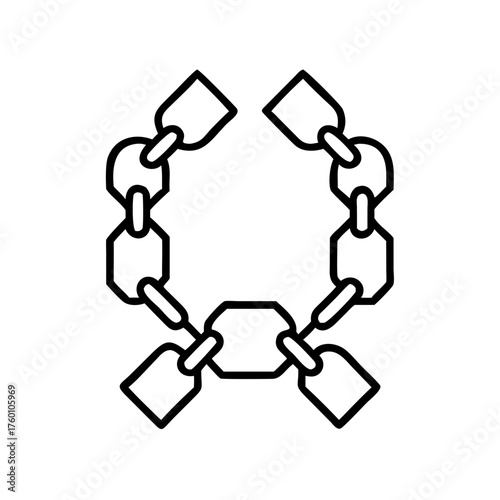 Halloween chains icon on a transparent background  