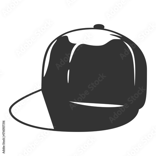 Bold snapback cap design for urban streetwear fashion, perfect for logo mockups and apparel designs, stylish headwear for trendy youth culture, edgy, cool, and modern vibe