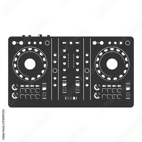 Modern DJ Mixer Console, Perfect for Music Production, Events, and Nightclubs, a Symbol of Creative Sound Design for Professional Audio Enthusiasts and Event Planners
