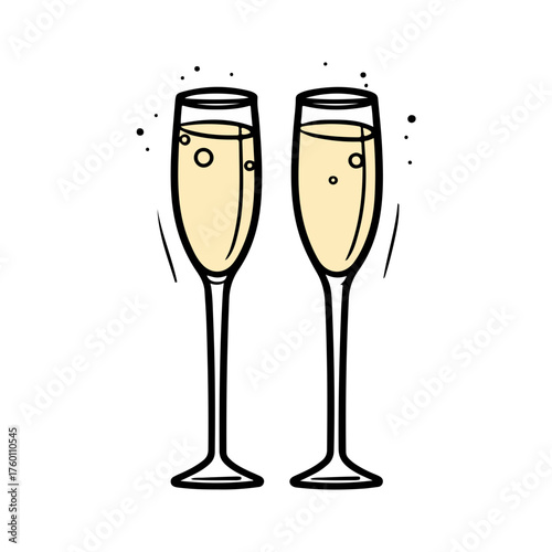 Cheers to new beginnings with bubbly champagne flutes, perfect for celebrating any special occasion or milestone achievement.