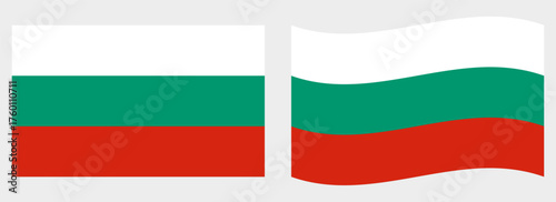 Bulgaria flag wave and flat vector Illustration
Vector flag