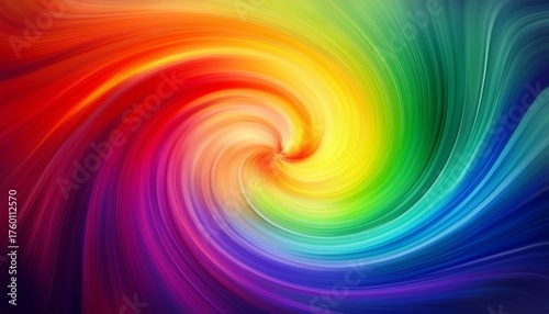 Vivid Rainbow Gradient Swirl Background Blurred Abstract Backdrop With Red Orange Yellow Green Blue Purple Colors For Design Template