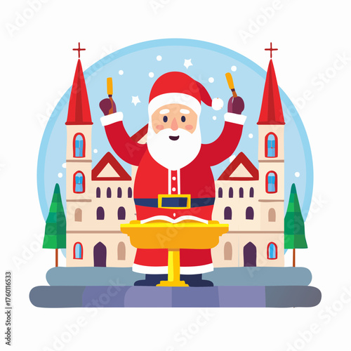 Santa Claus Choir: A Lifelike Christmas Church Scene