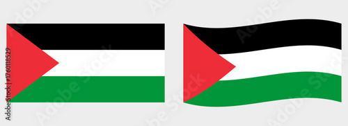 Palestine flag wave and flat vector Illustration
Vector flag