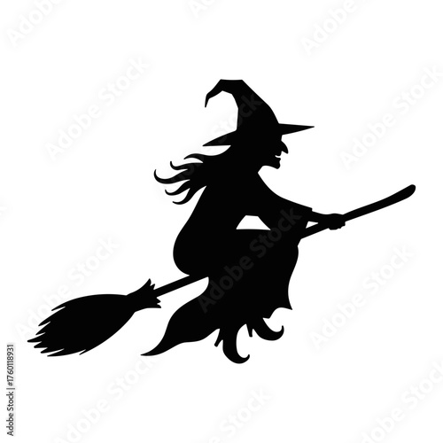 vector illustration of a witch's silhouette