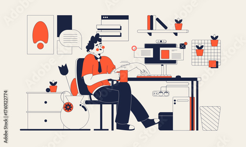 vector illustration of business people