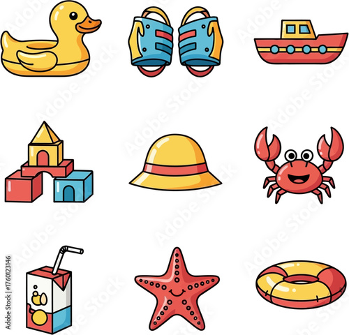 set of funny animals