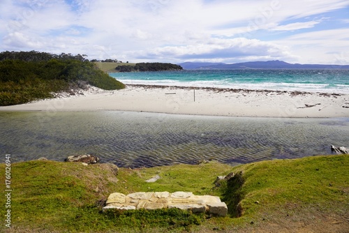 View across Darlington Bay, Maria Island, Tasmania