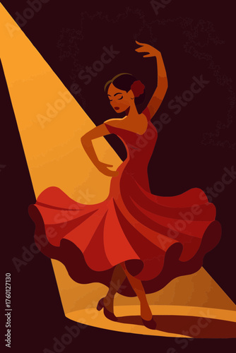 Flamenco Dance in Red