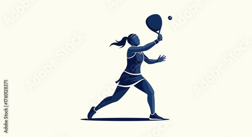 Female athlete playing paddle tennis an illustration of agility and sport