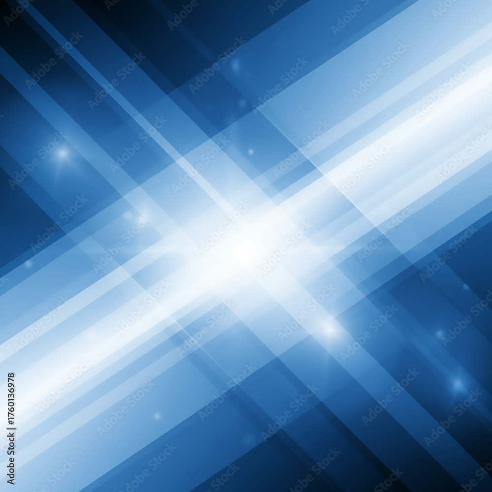 Obraz premium Bright Blue Abstract Light Rays Background