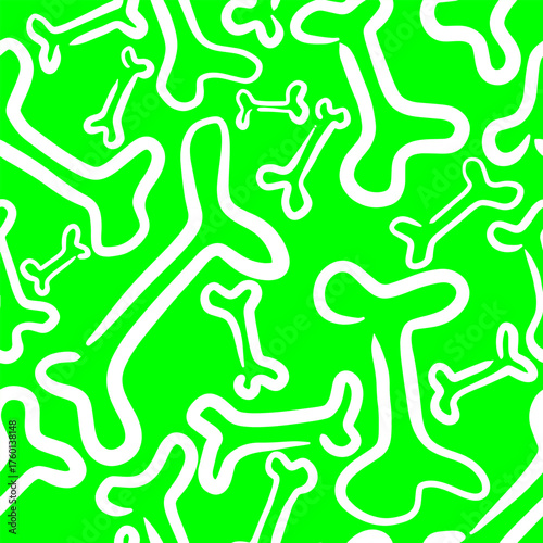 Dog Bone vector dog paw doodle Seamless pattern. Packaging paper design, pet food accessories package.