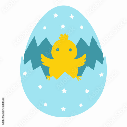 easter egg with chicken, chicken with egg, chicken and egg, 