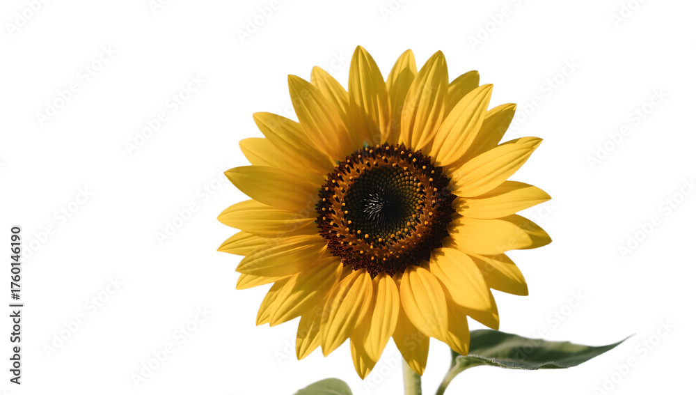 Fototapeta premium A sunflower on a plain background