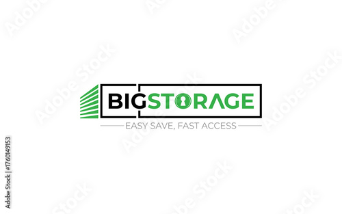 Illustration vector graphic of a professional storage solution business logo design template