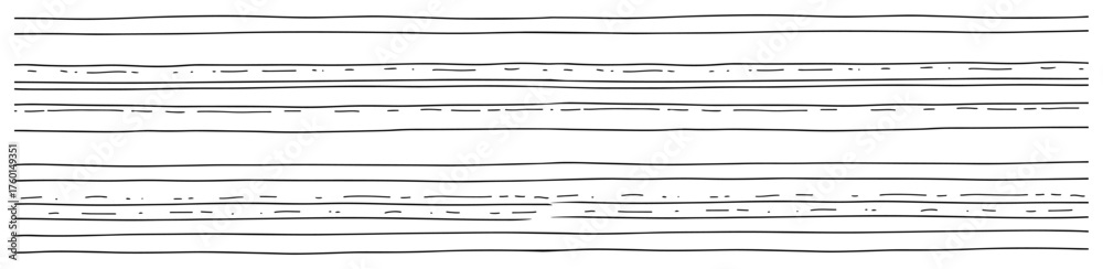 Hand drawn horizontal lines seamless pattern. Abstract sketchy background. Simple doodle texture with straight stripes. Monochrome vector illustration for wallpaper textile or web design.