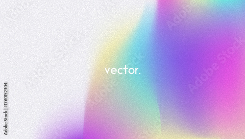 Noise Gradient Background. Abstract Grainy Bg In Pink, Purple And Blue Colors. Iridescent Hologram. Pearlescent Holographic Texture With Rainbow Foil. Cloudy Pastel Wallpaper With Ink Blend