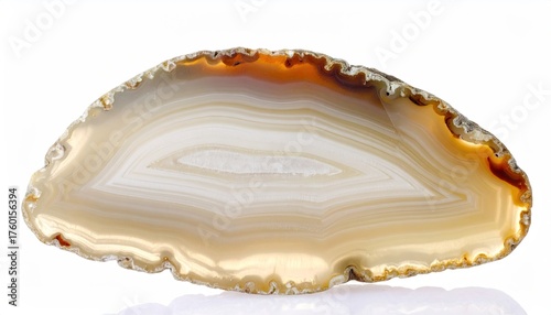 Polished Onyx Agate Slice with Translucent Edges