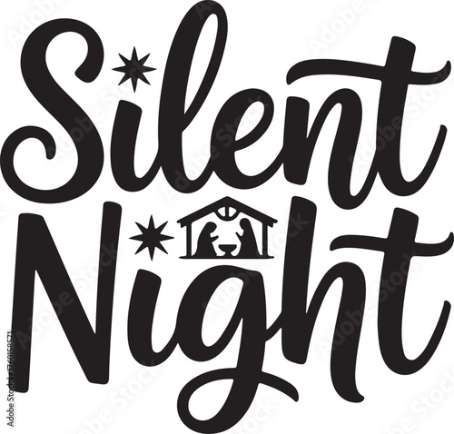 Silent Night design, a beautiful Christmas message
