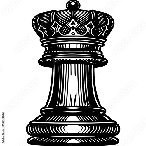 Chess Piece Icon: A majestic chess piece, exuding power and strategy, stands alone. The intricate details of its design speak of history, intellect, and the age-old game of chess