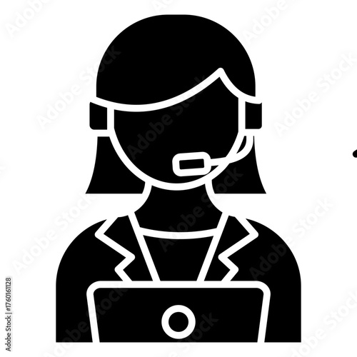 Customer Service Glyph Icon