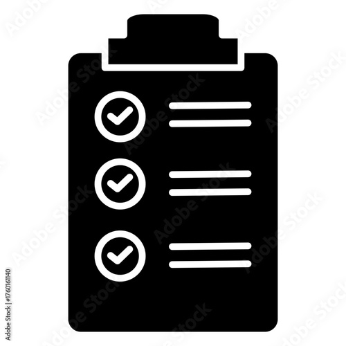 Checklist Glyph Icon