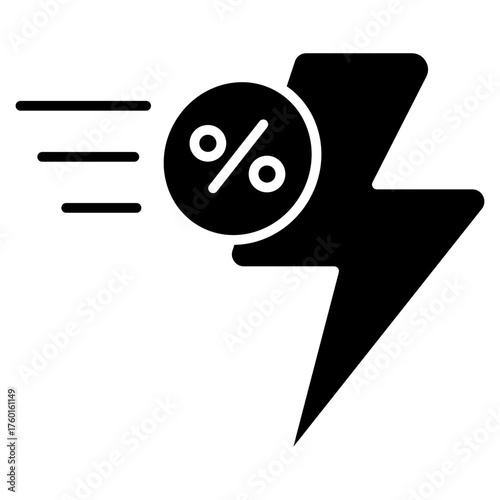 Flash Sale Glyph Icon